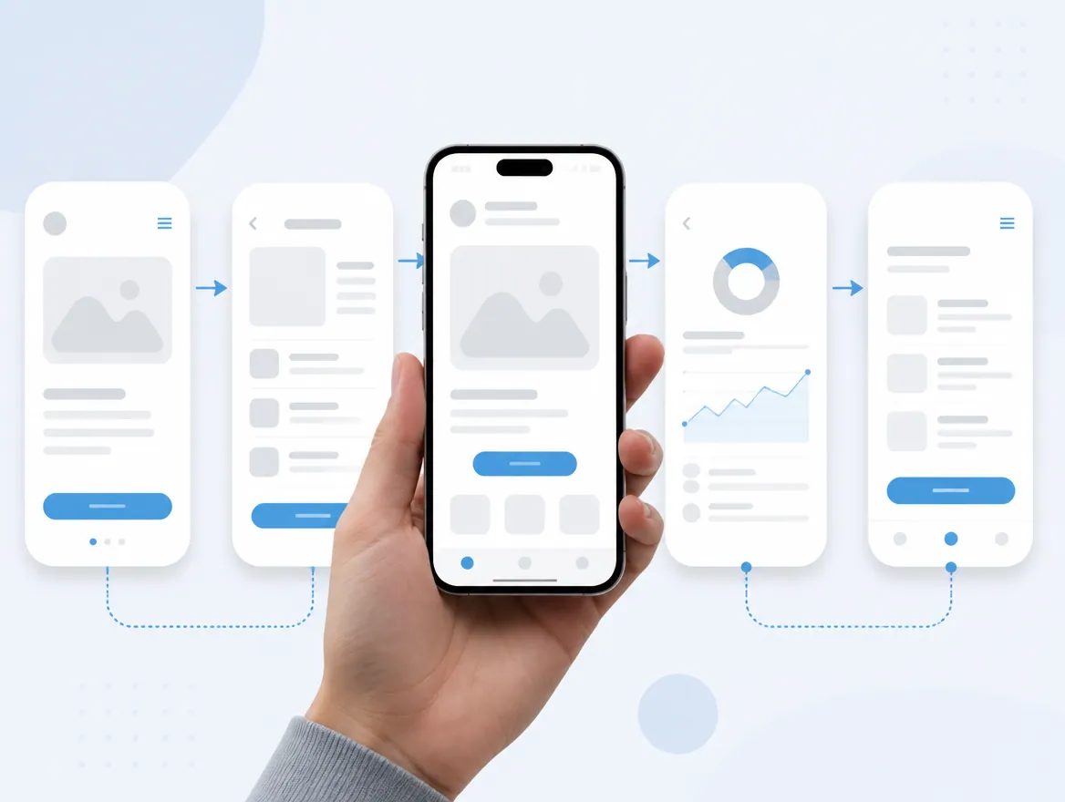 App entwickeln lassen – Klickprototyp auf dem Smartphone