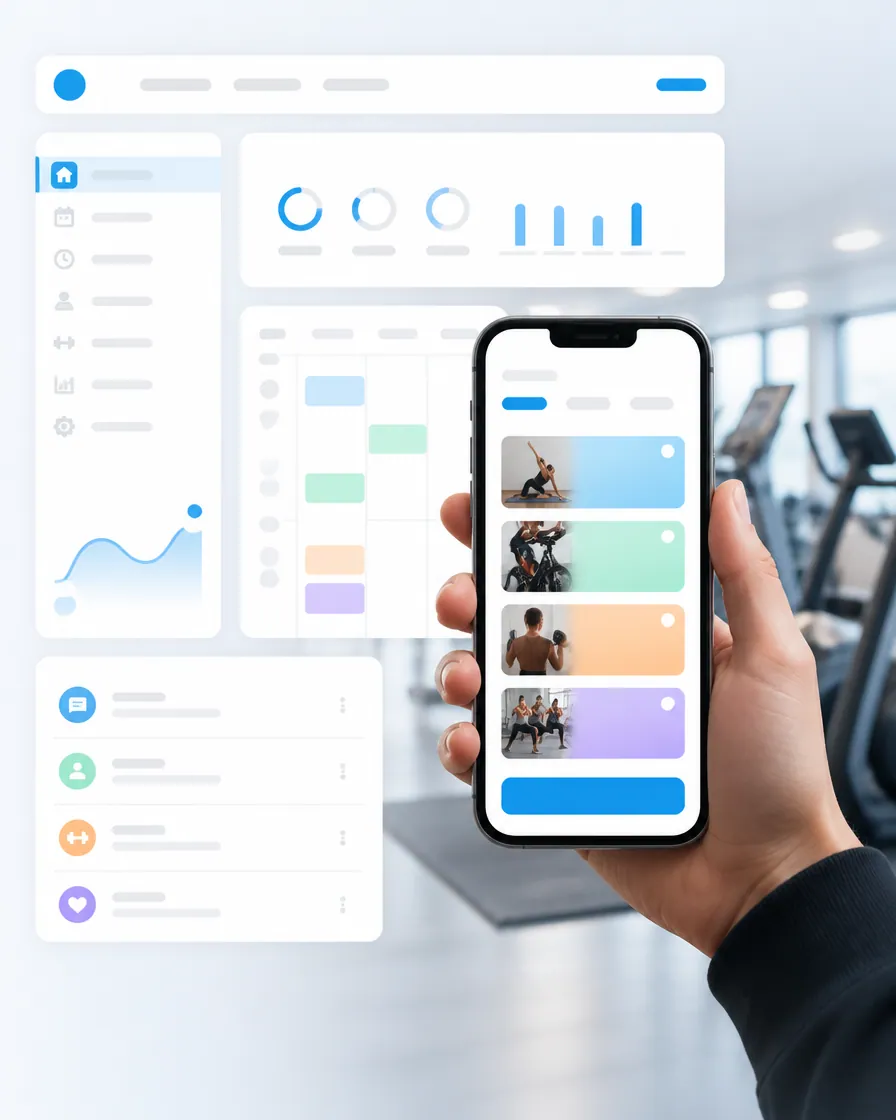 Kursbuchung Software für Fitnessstudios auf dem Smartphone