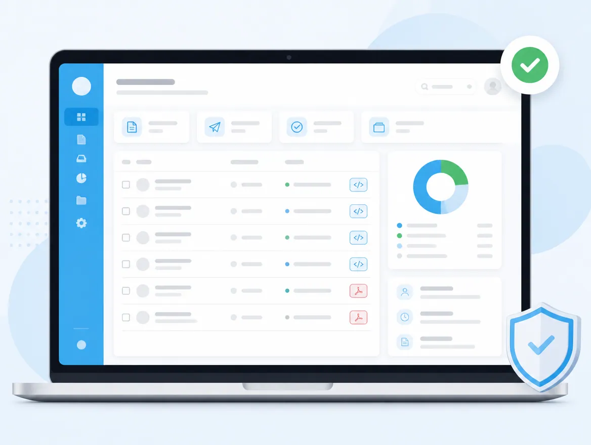 E-Rechnung Software helpydesk – Dashboard mit XRechnung und ZUGFeRD