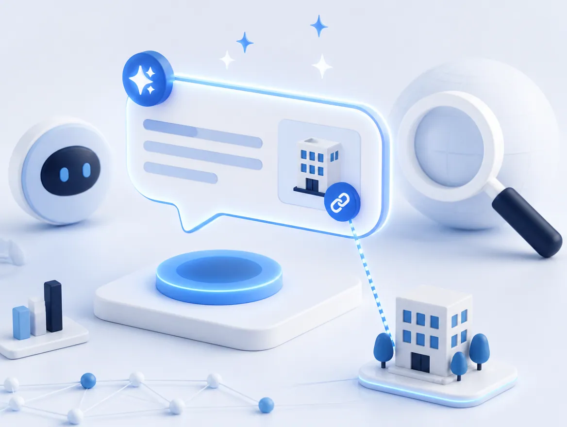 GEO Optimierung – Unternehmen wird in einer KI-Antwort als Quelle genannt