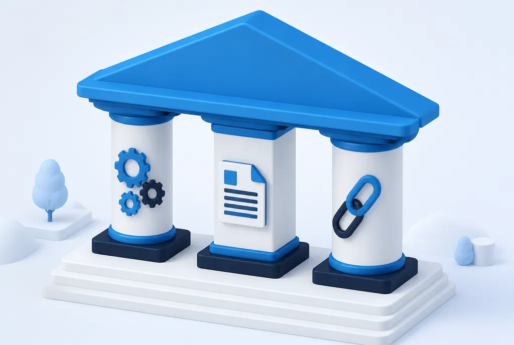 Die drei Säulen der SEO Drei Säulen der SEO: technische SEO, Onpage-Optimierung und Offpage